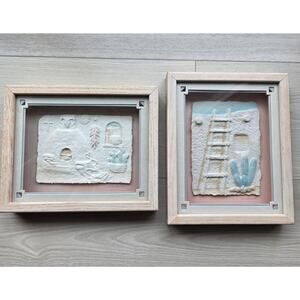Vintage southwest Figi Graphics paper cast wall art set